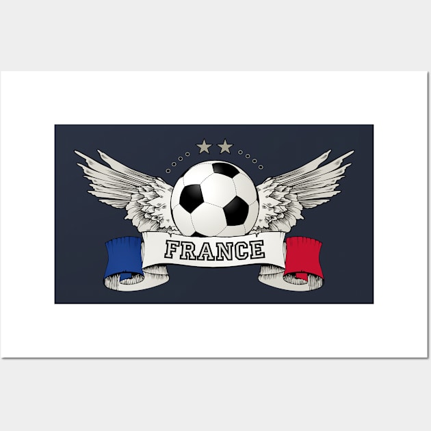 World Cup Champion France Vintage Fan Gear Wall Art by Blue Planet Boutique